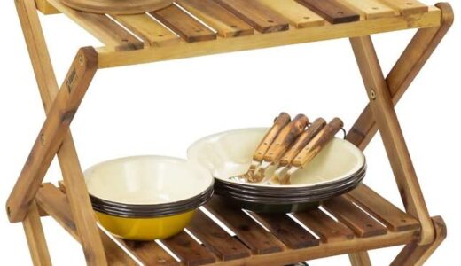 キャンプギアをおしゃれに置ける！キャンプ用木製棚6選！
